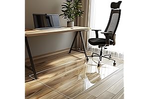 Crystal Clear Floor Shield- Protect your Floors with Glass Floor Mat for Office