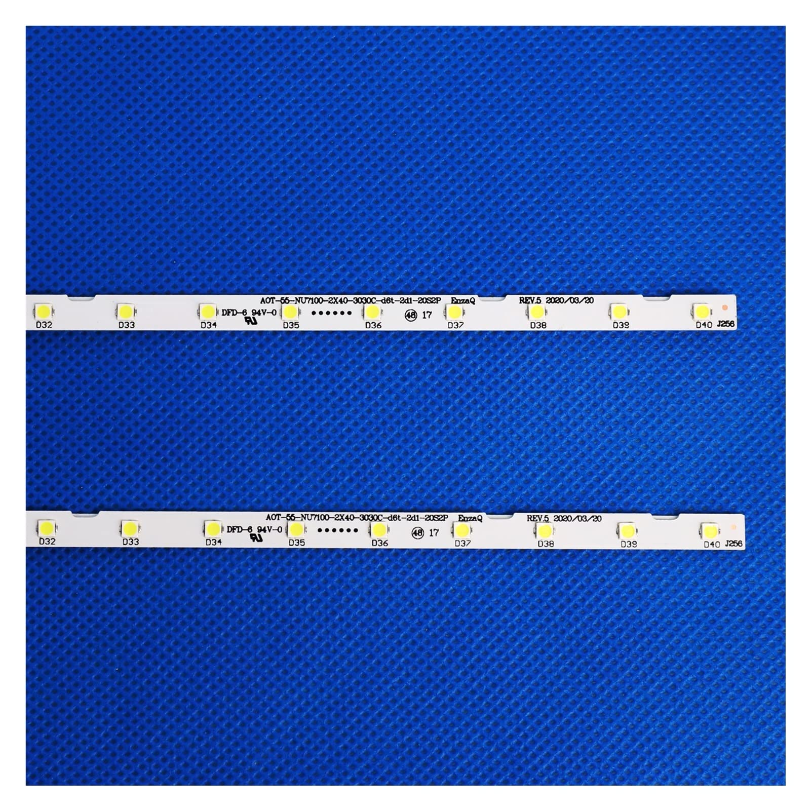 LED Backlight Strip 40 LED Fit for Samsung 55" TV UE55NU7300U UN55NU7300 Nicht 5NU7090 HG55NJ678U UE55NU7120 UN55NU6950 UN55NU71(2set 4pcs)