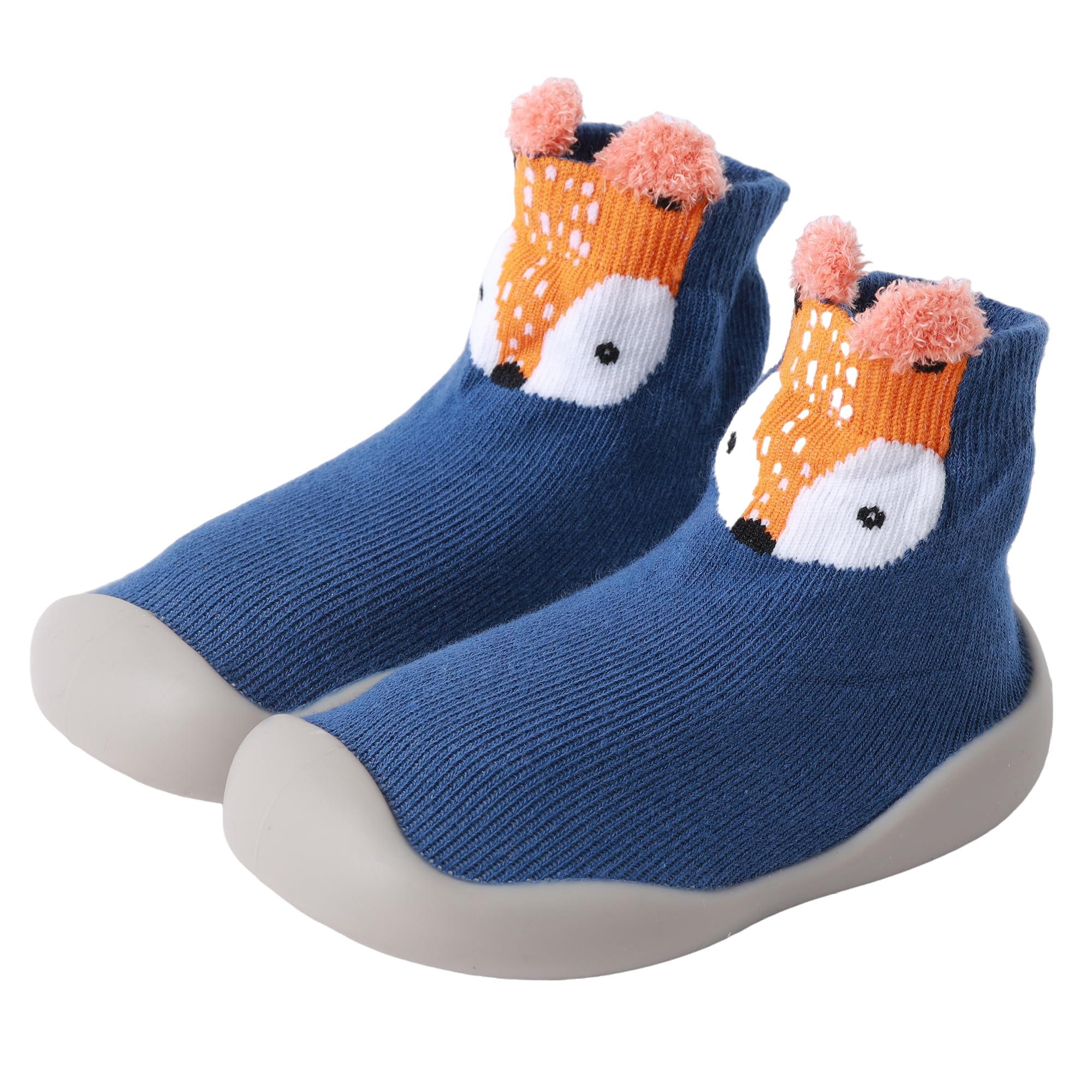 XQ&XG Calzini Scarpe Primi Passi Neonato, Scarpe Antiscivolo per Bambini, Suola Morbida Antiscivolo, Scarpe Traspiranti per Bambino Unisex Incantevole Pantofole