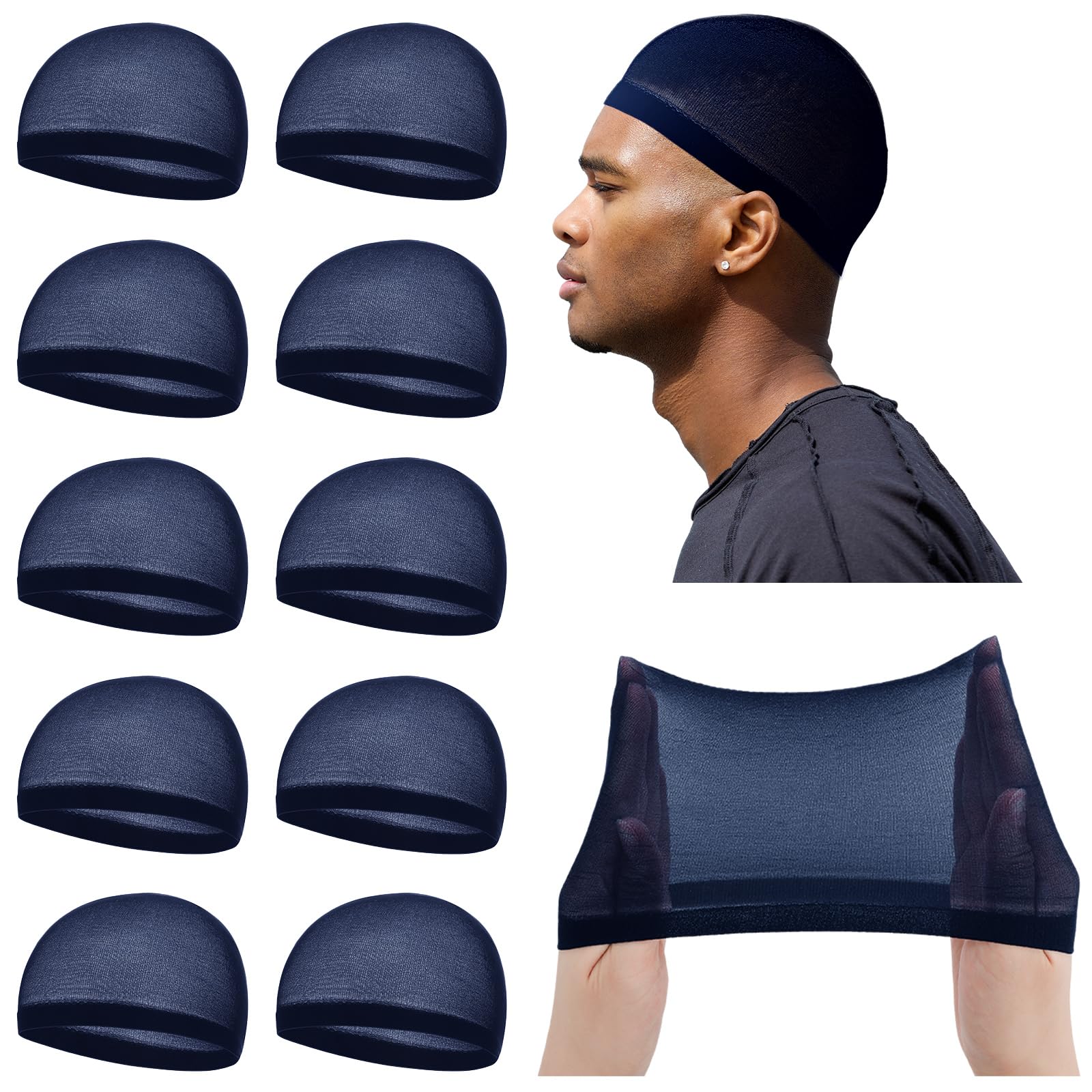 Ramede Stocking Wave Cap for Men Women Wig Caps
