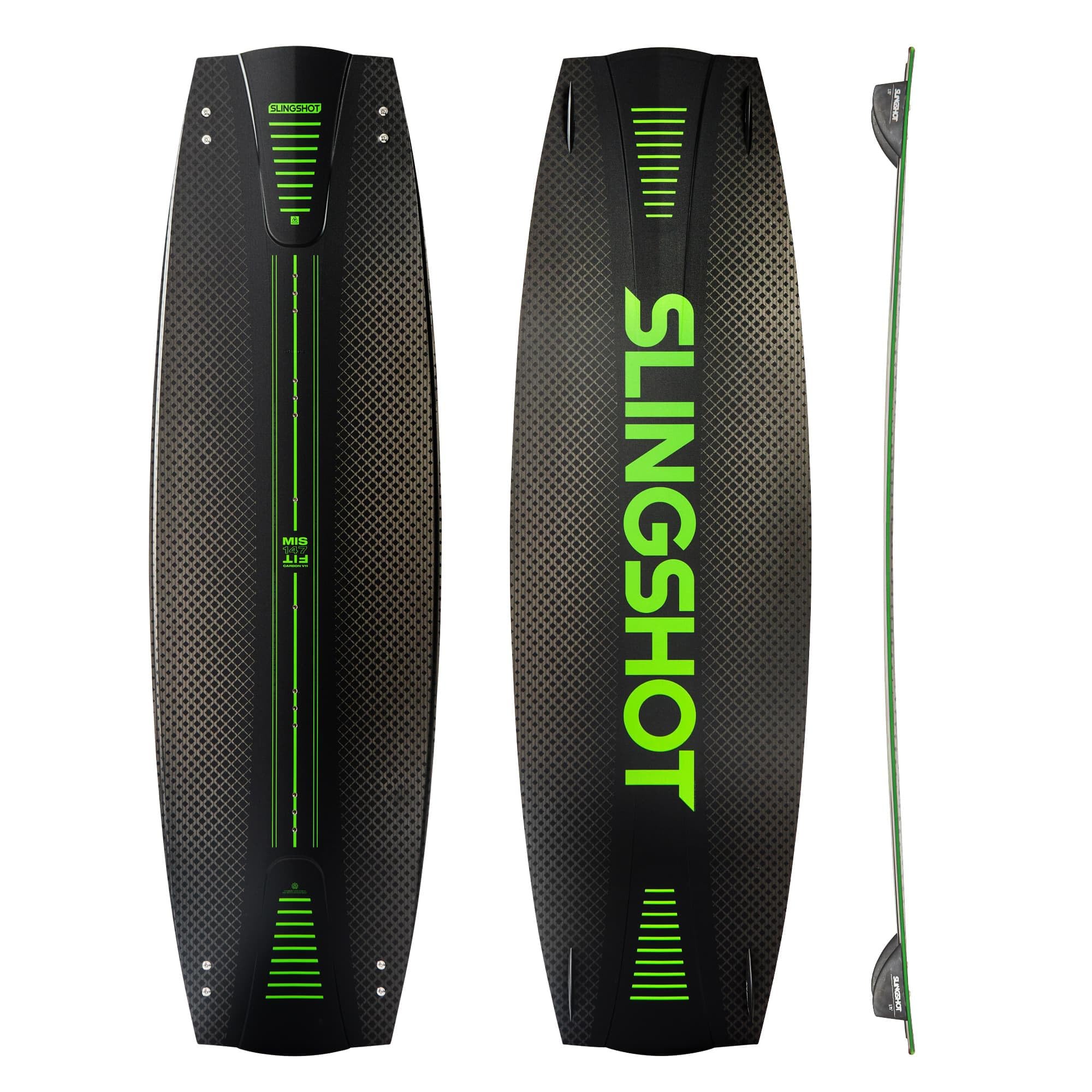 Slingshot Sports Misfit V11 Carbon Kiteboard - Twin Tip Kitesurf Board 143 cm