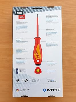 WITTE MAXX VDE 1000v Professional Grade Electrician Screwdriver Set 6 Pieces