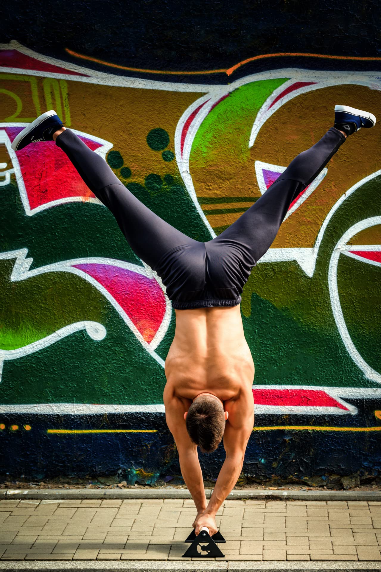 Liegestützgriffe Handstand Griffe Calisthenics Minibarren Fitness Liegestütze Griff Parallettes Höhenverstellbar Holz und Stahl Push Up Bars S, M, L