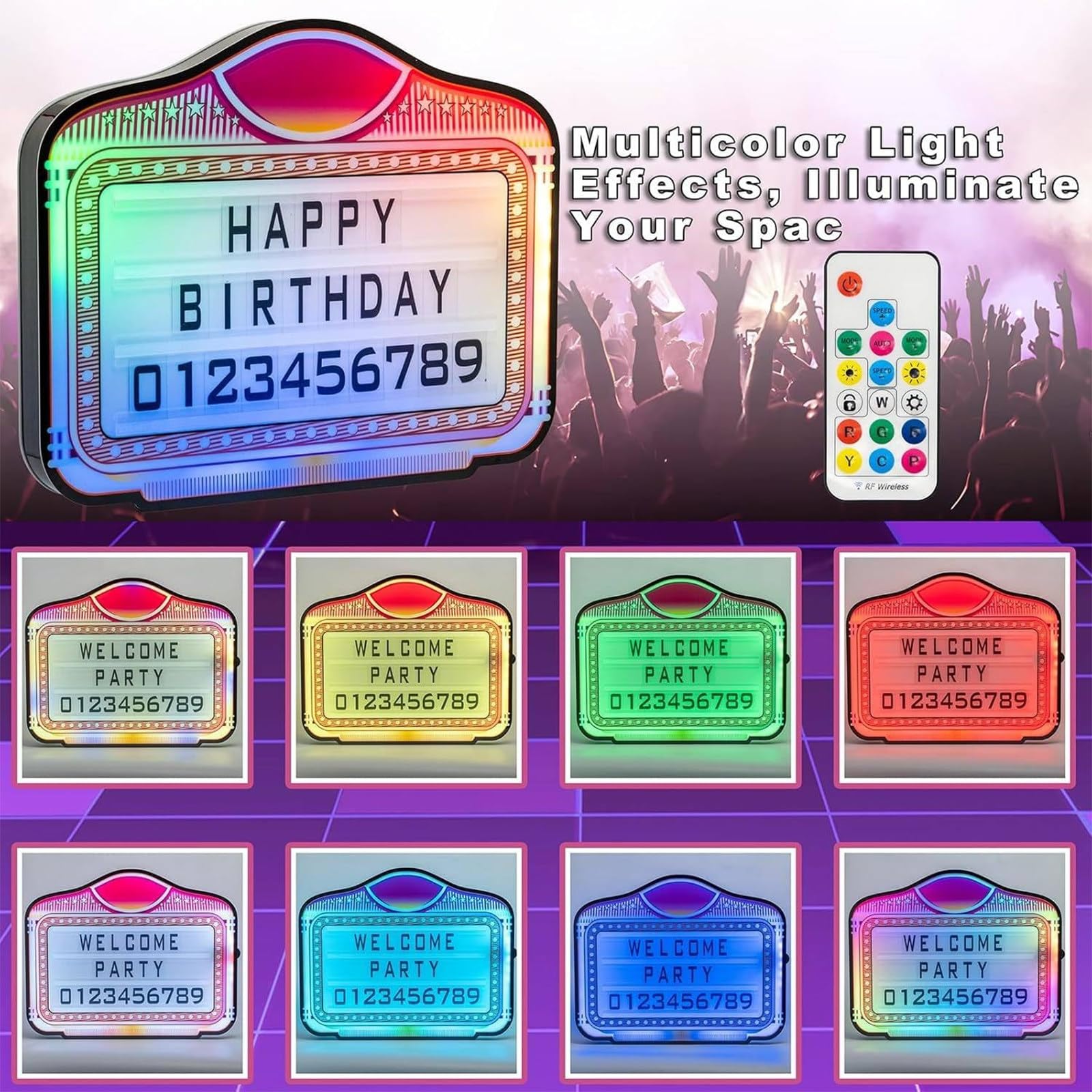 Letrero LED VIP For Botellas Con Cambio De Color Tablero De Letras Personalizable Con Letras Intercambiables For Fiestas En Discotecas Bares Y Clubes