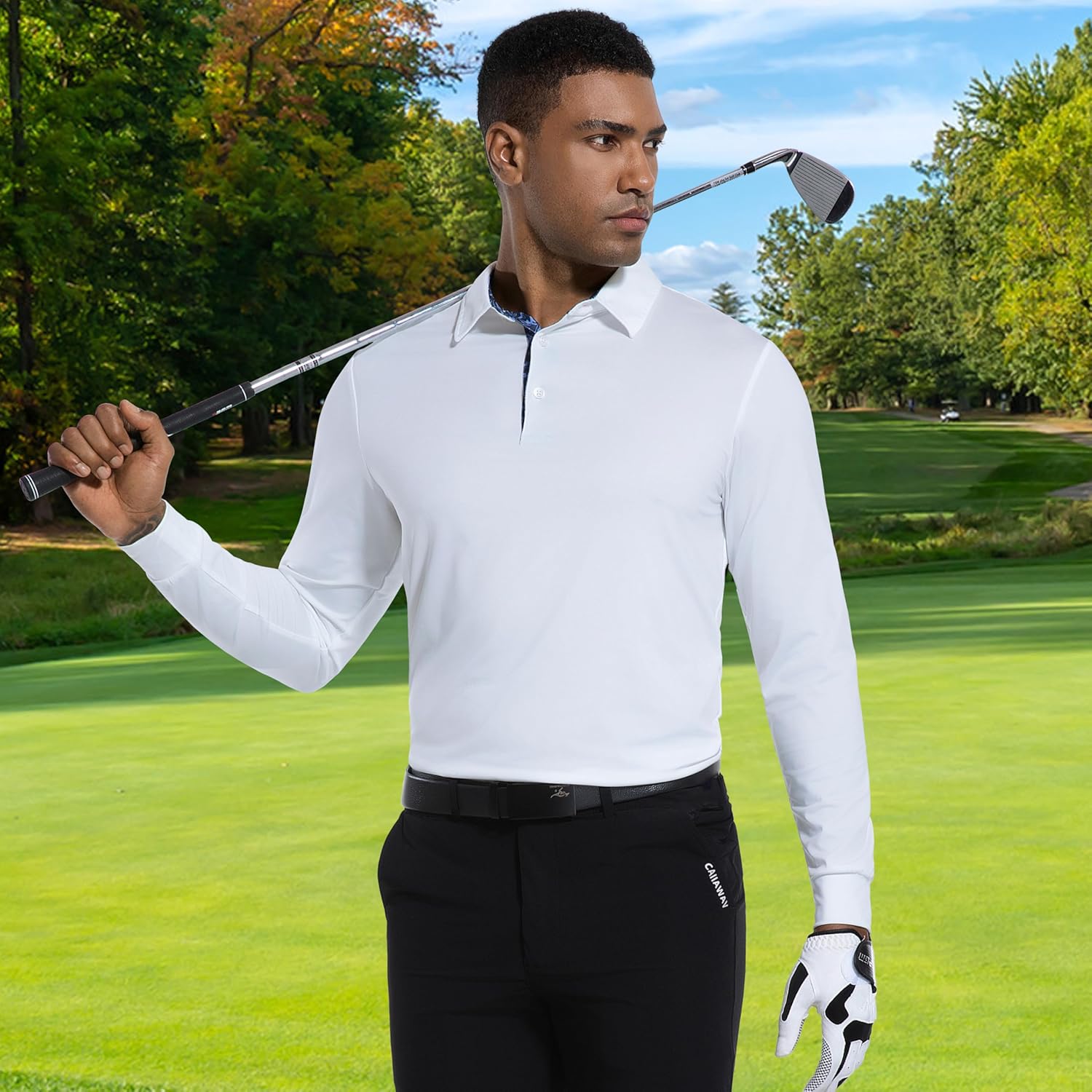 Mens Polo Shirts Short Sleeve Casual Solid Stylish Dry Fit Performance Designed Collared Golf Polo Shirts for Men - Image 3