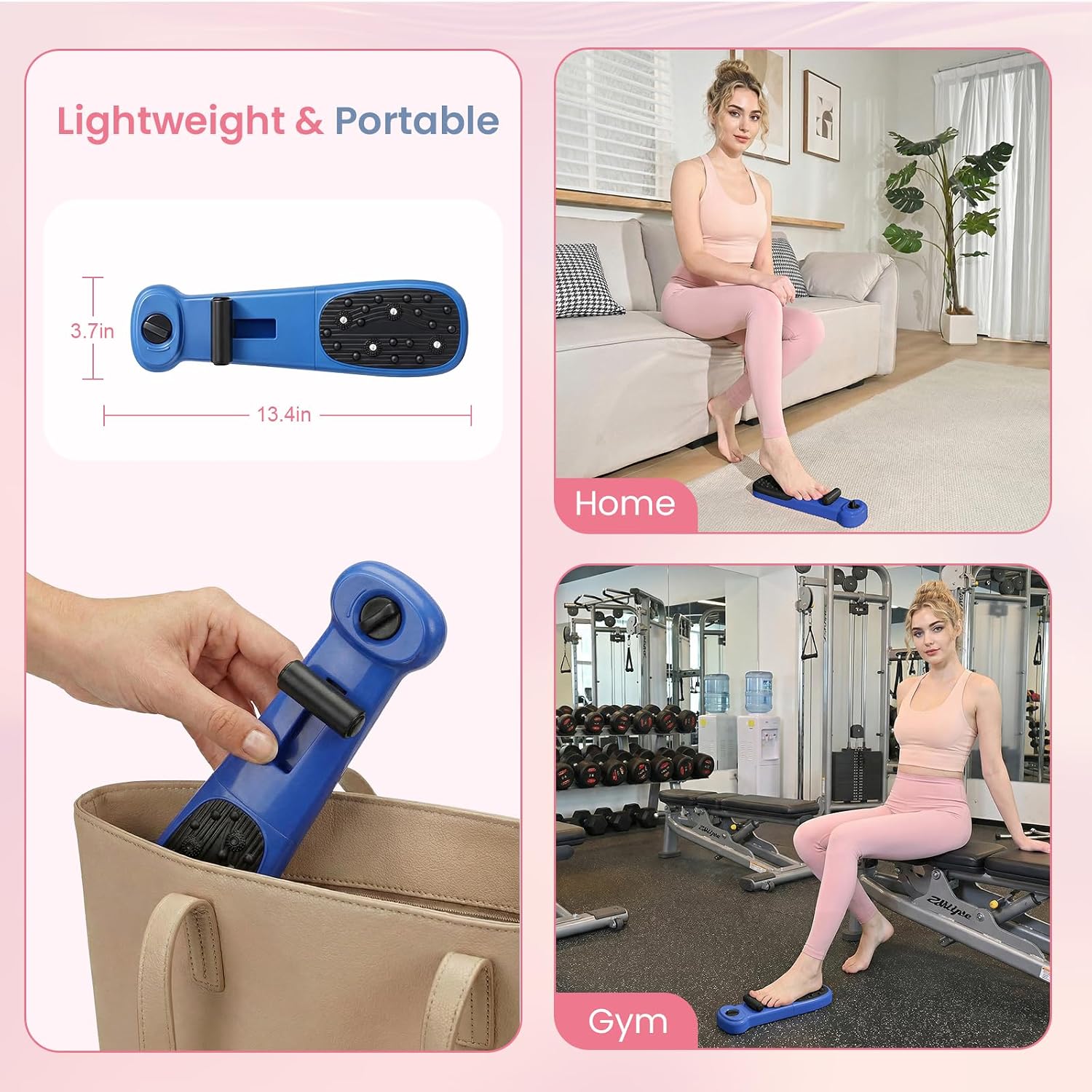 kisnbld Foot Arch Trainer,Plantar Fasciitis and Flat Feet with Adjustable Magnetic- Arch Support Strengthener with Massage, Portable for Home and Gym