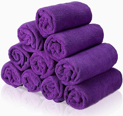 Miniatura 7 de 36 paquetes de toallas de microfibra absorbentes a prueba de blanqueador, resistentes a la decoloración, toallas de mano para gimnasio, baño, spa,