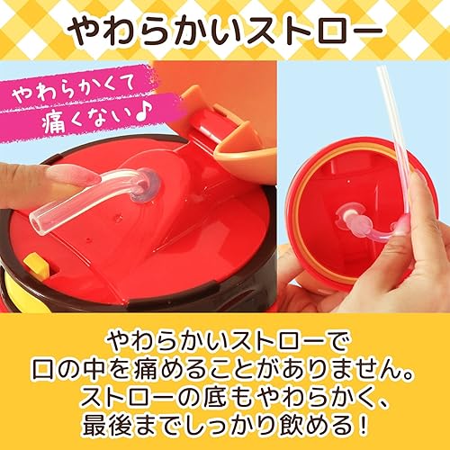 Miniatura 3 de (LEC) Anpanman - Botella de agua troquelada con pajilla, 13.5 onzas líquidas (13.5fl oz) (nuevo modelo)