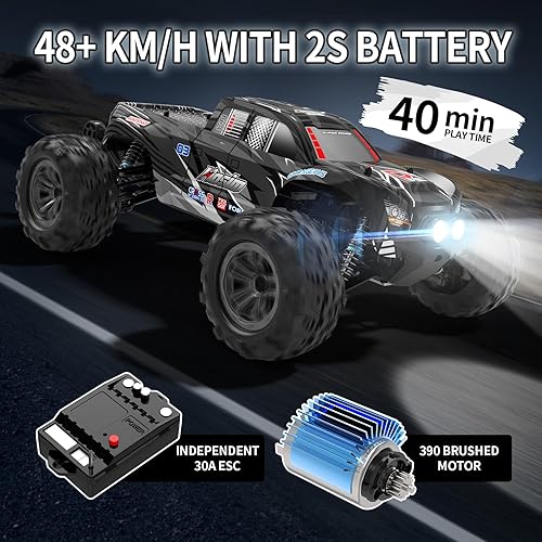 Miniatura 2 de Hosim Camiones monstruo RC de alta velocidad de 48 KMH 4WD de gran tamaño 110 automóviles RC de grado hobby para adultos y niños vehículo de control