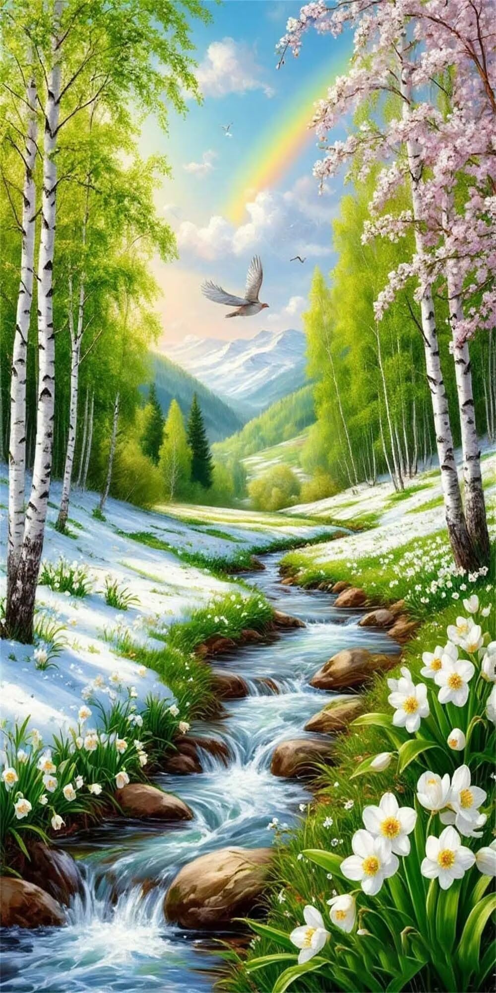 Diamentowe malowanie leśne, DIY diamentowe malowanie dorośli 60x120cm n5w