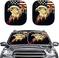 Vista 37 de Mumeson Parasol de dos piezas para parabrisas de automóvil de noche estrellada, parasol para rayos UV y reflector de calor para casi vehículos