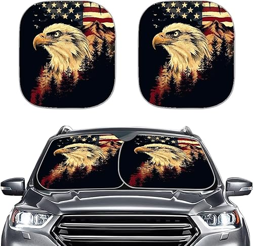 Miniatura 37 de Mumeson Parasol de dos piezas para parabrisas de automóvil de noche estrellada, parasol para rayos UV y reflector de calor para casi vehículos