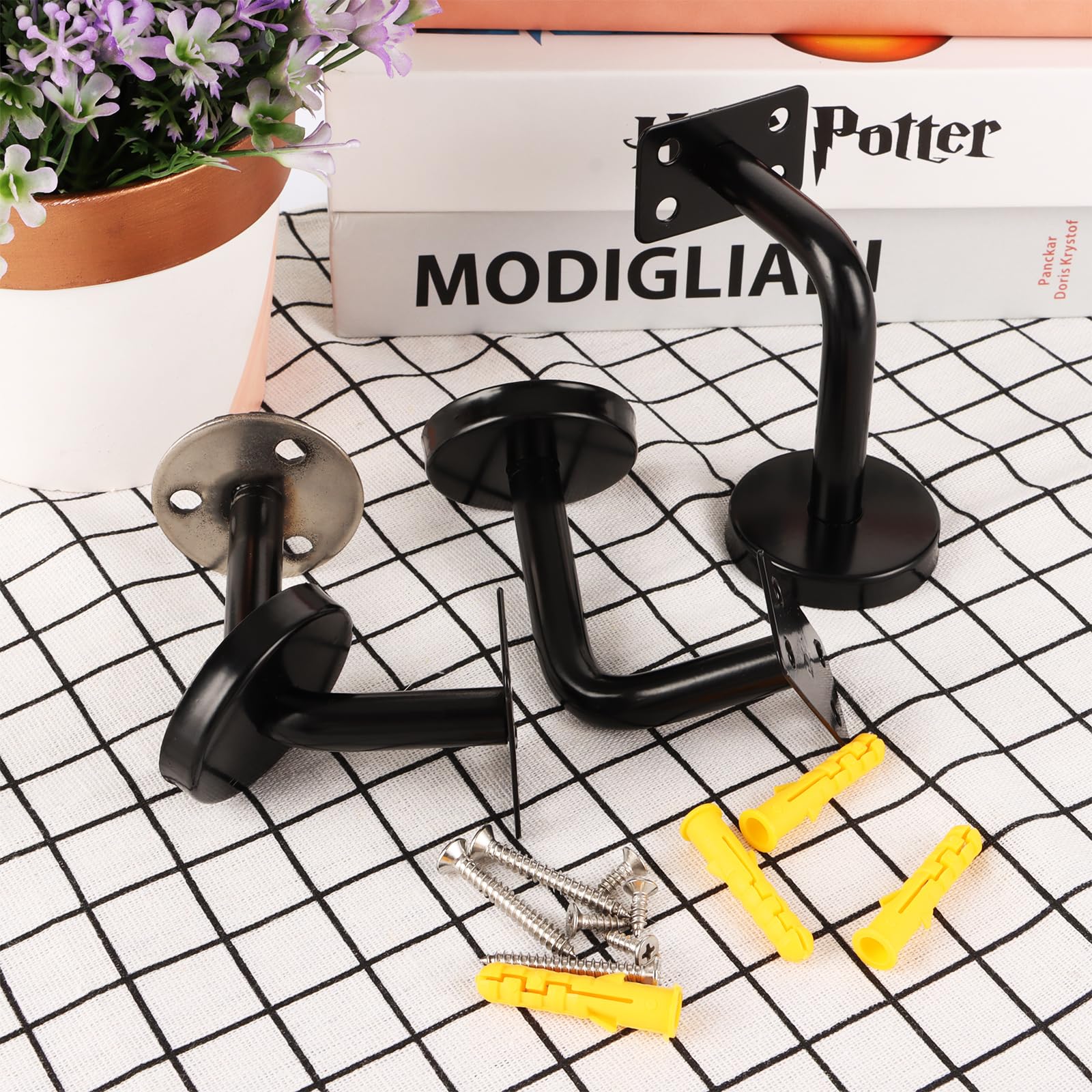 Staffe Per Corrimano - 5 Pezzi In Acciaio Inox 60x80mm, Per Scale E Corridoi, Con Viti Incluse - Foto 10