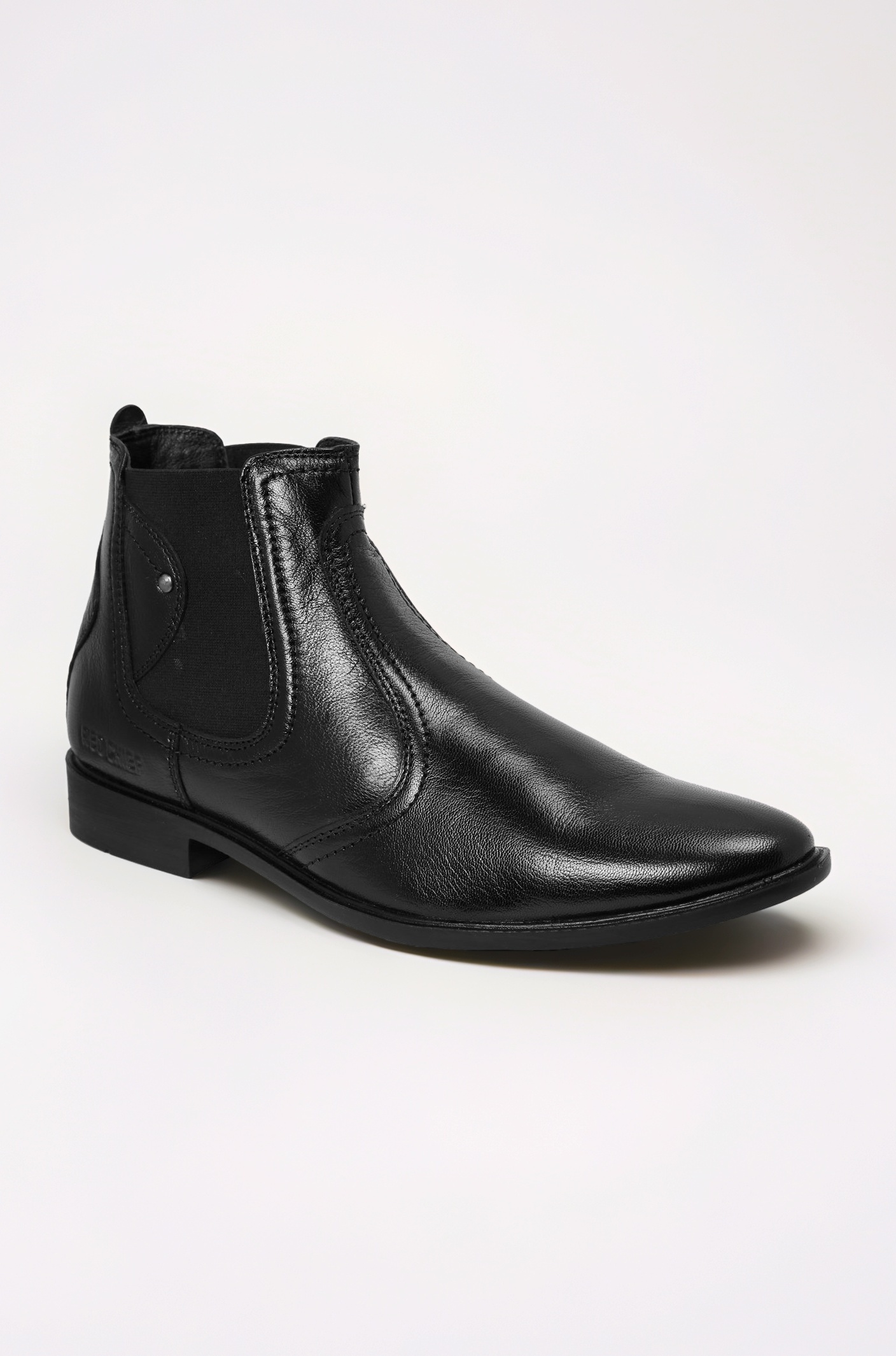 Genuine Leather Formal Slip-On Boots for Men | Elastic Closure | Stylish & Comfortable Office Shoes | RC3498