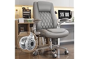 GYI Plush Office Chair with Wheels
