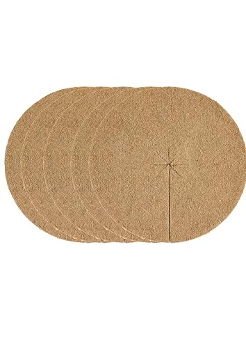 La cordeline Lot 5 Disques Paillage Ø60cm Feutre de Jute