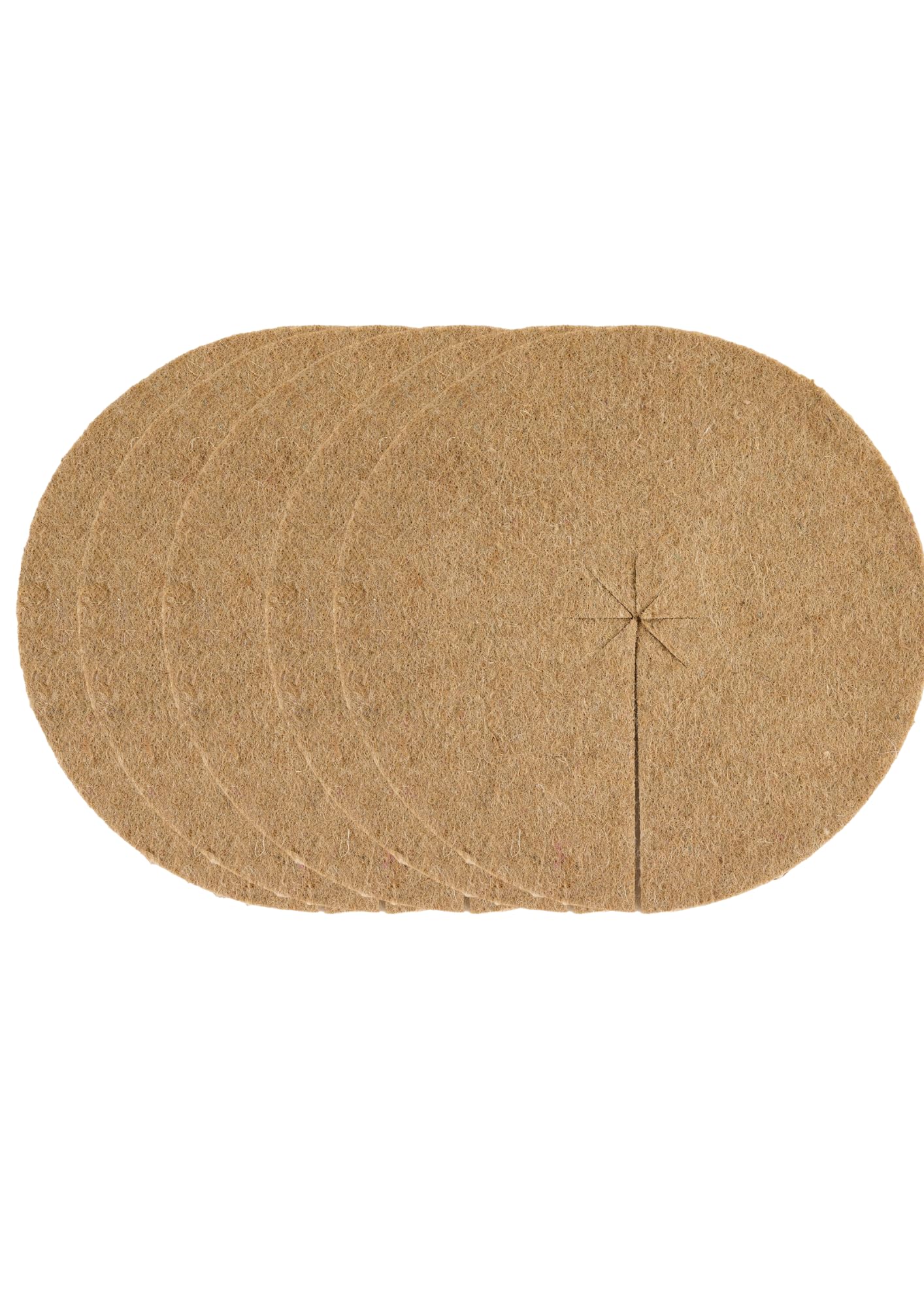 Disques paillage jute Ø60cm La Cordeline pour protéger les plantes du jardin en hiver