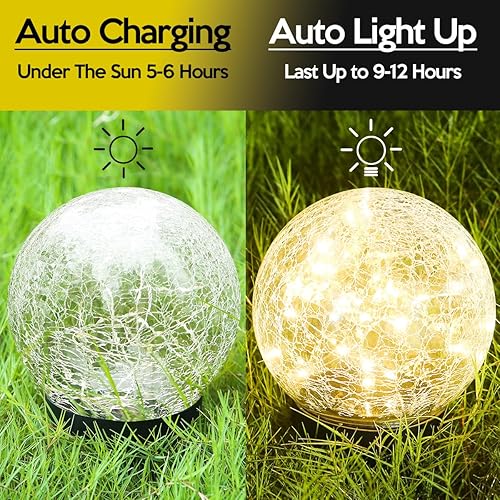 Miniatura 6 de Luces solares impermeables al aire libre IP65, bolas de luz solar LED para césped, jardín, patio, mesa, decoración artística, paisaje de patio,