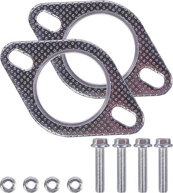 Kit de juntas da flange do escapamento YOVOBS 2,5" para carros e caminhões – 2 unidades