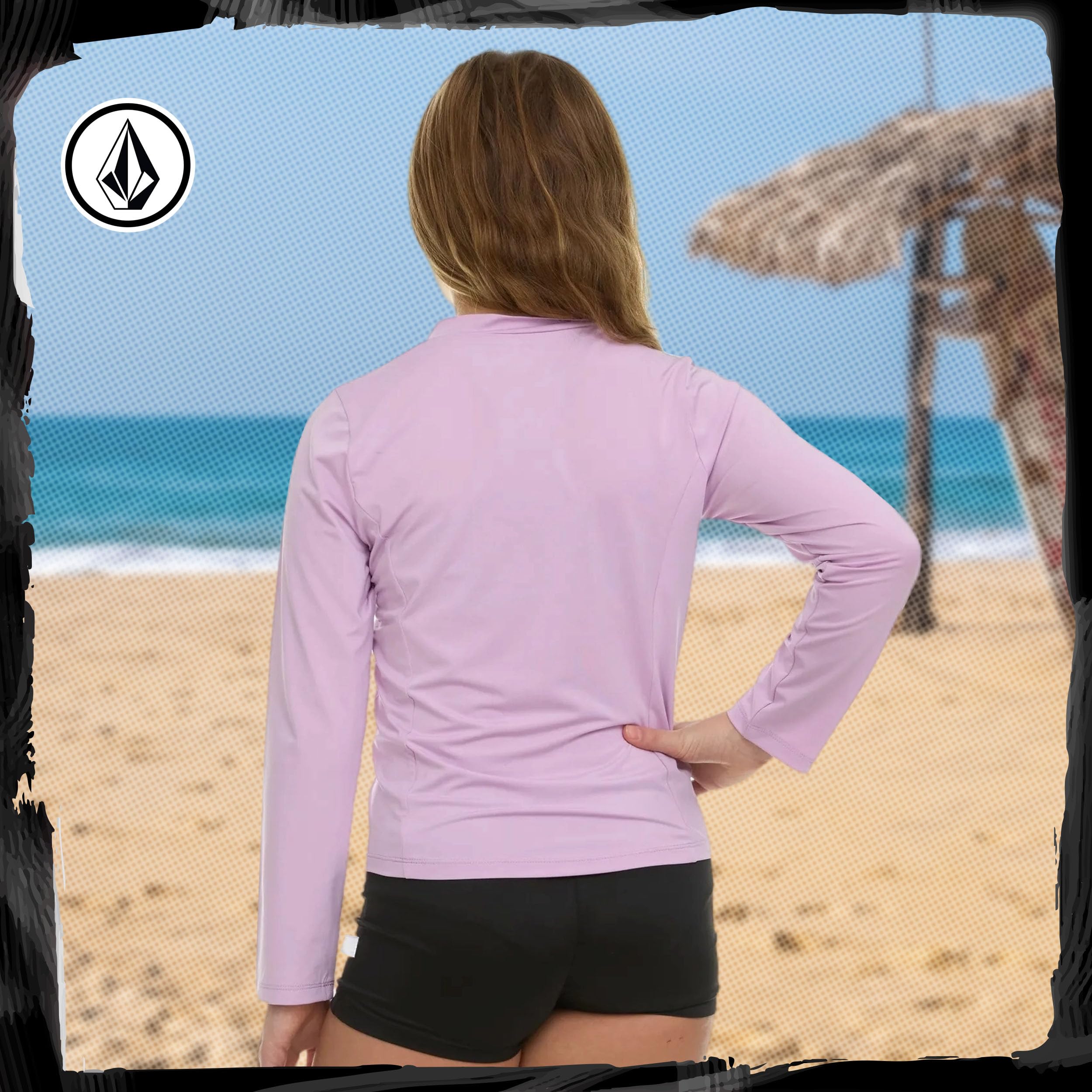 Volcom Rash Guard - Maglietta da nuoto a maniche lunghe per ragazze, confezione da 2 pezzi, SPF50+