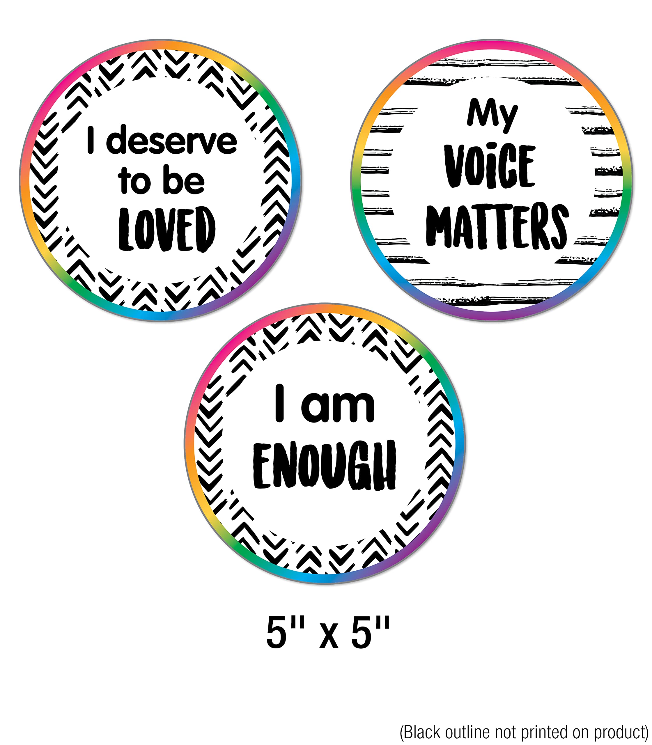 Carson Dellosa We Belong - Set di 82 bacheche motivazionali da parete, messaggi motivazionali con cuori e puntini bohémien, decorazioni da parete, decorazioni bohémien e decorazioni per aule