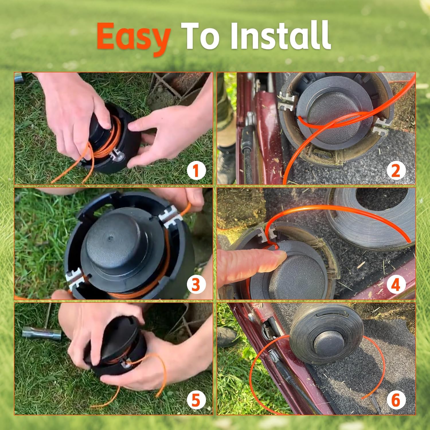 Prewound Replacement Spool with Spring 0.095” Trimmer Line for Stihl AutoCut 25-2 FS44 FS55 FS55R FS56 FS70 FS70R FS76 FS80 FS80R FS83 FS85 FS85R FS87 FS87R FS90 FS91 FS91R FS94 FS94R FS120 (8)