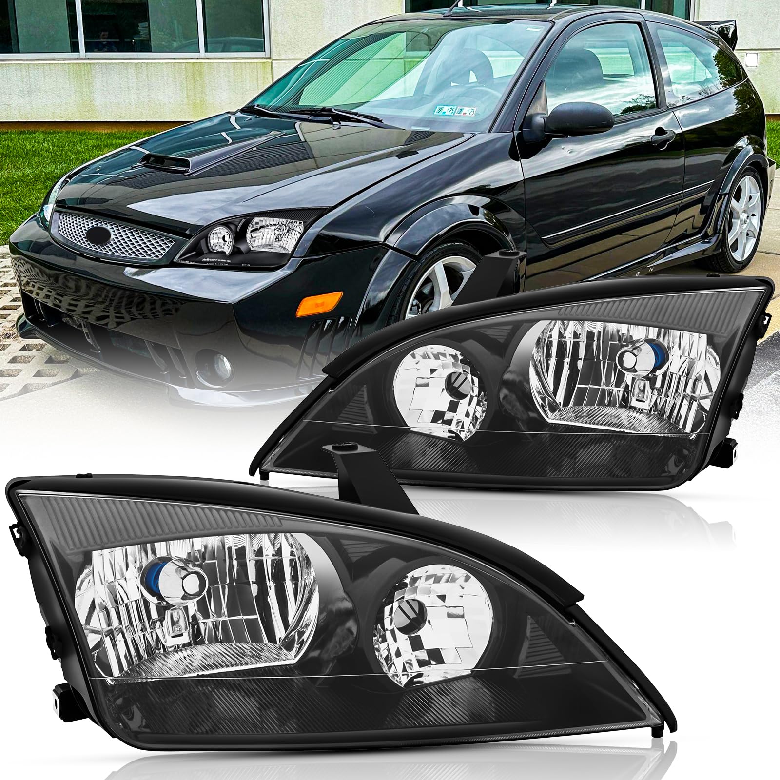 Amazon.com: SAFAUTOPARTS Headlights Assembly Pair Compatible with