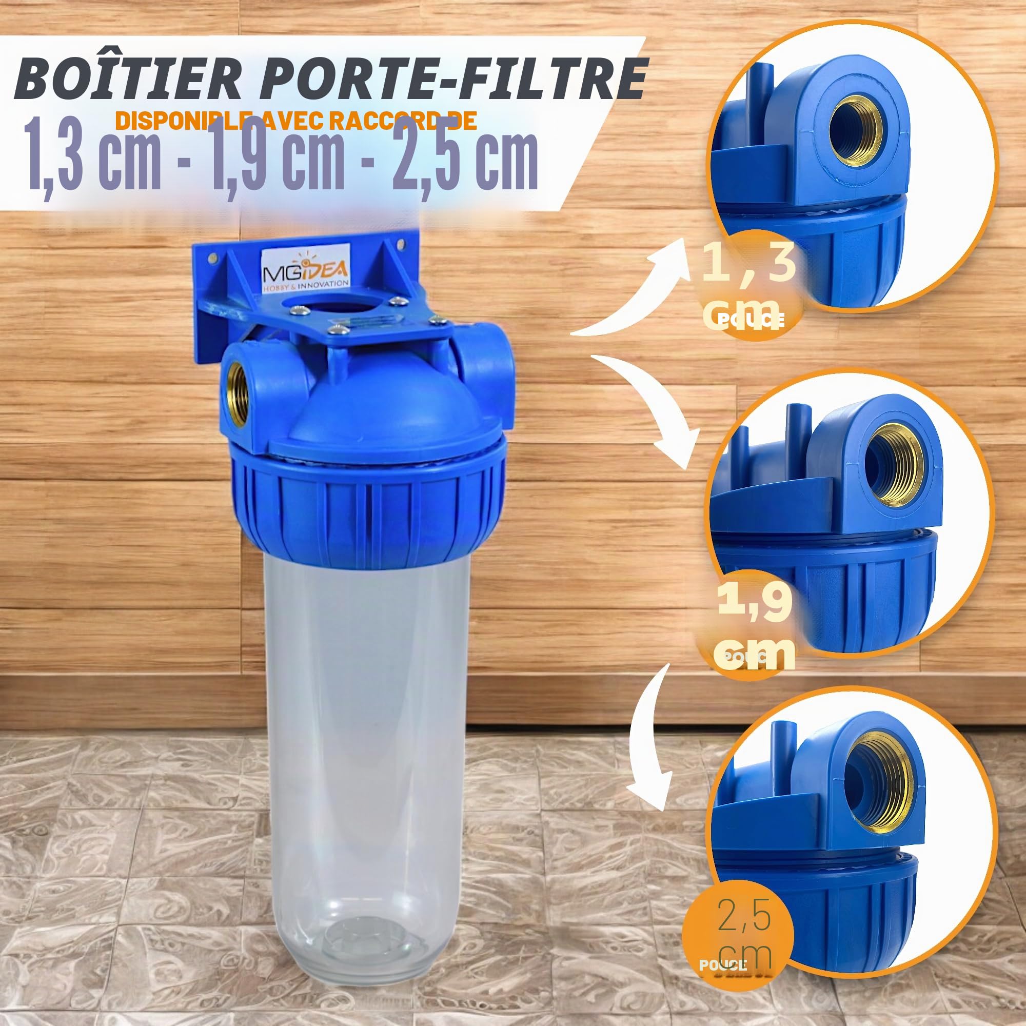 Filtre anti-calcaire, système de filtration sous chaudière installation d'eau siliphos sel polyphosphates (3/4" - trois quarts pouce)