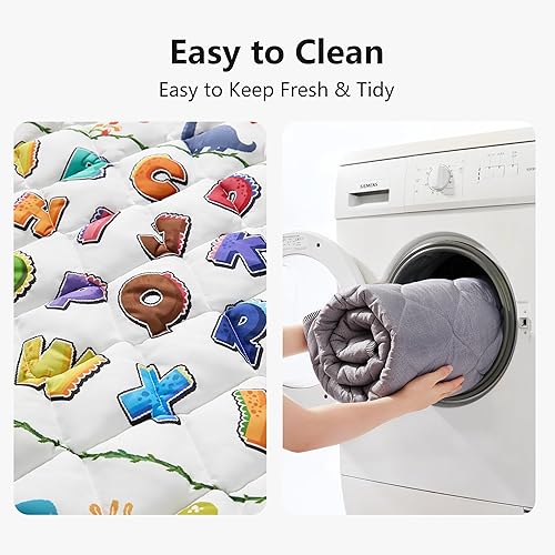 Miniatura 7 de MORAIS - Alfombra de juego para bebé para piso, 50 x 50 pulgadas, con relleno de algodón de 28.22 oz, tapete grueso para corralito de juegos, tapete