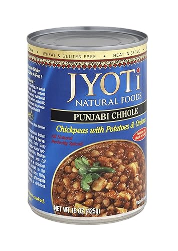 Jyoti Punjabi Chhole, 12 latas de 15 onzas, totalmente natural, producto de Estados Unidos, sin gluten, vegano, sin OMG, sin BPA
