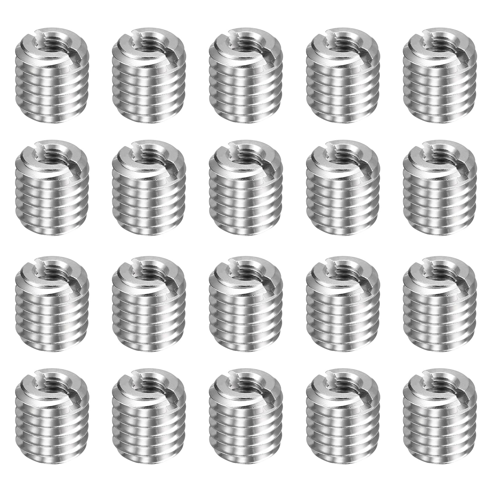 sourcing map 20pcs Thread Repair Inserts M10 x 1.5 Male to M5 x 0.8 Female Thread 10mm Long Stainless Steel Reducing Nuts Metric Self Tapping Sleeves Threaded Reducer Industrial Fasteners
