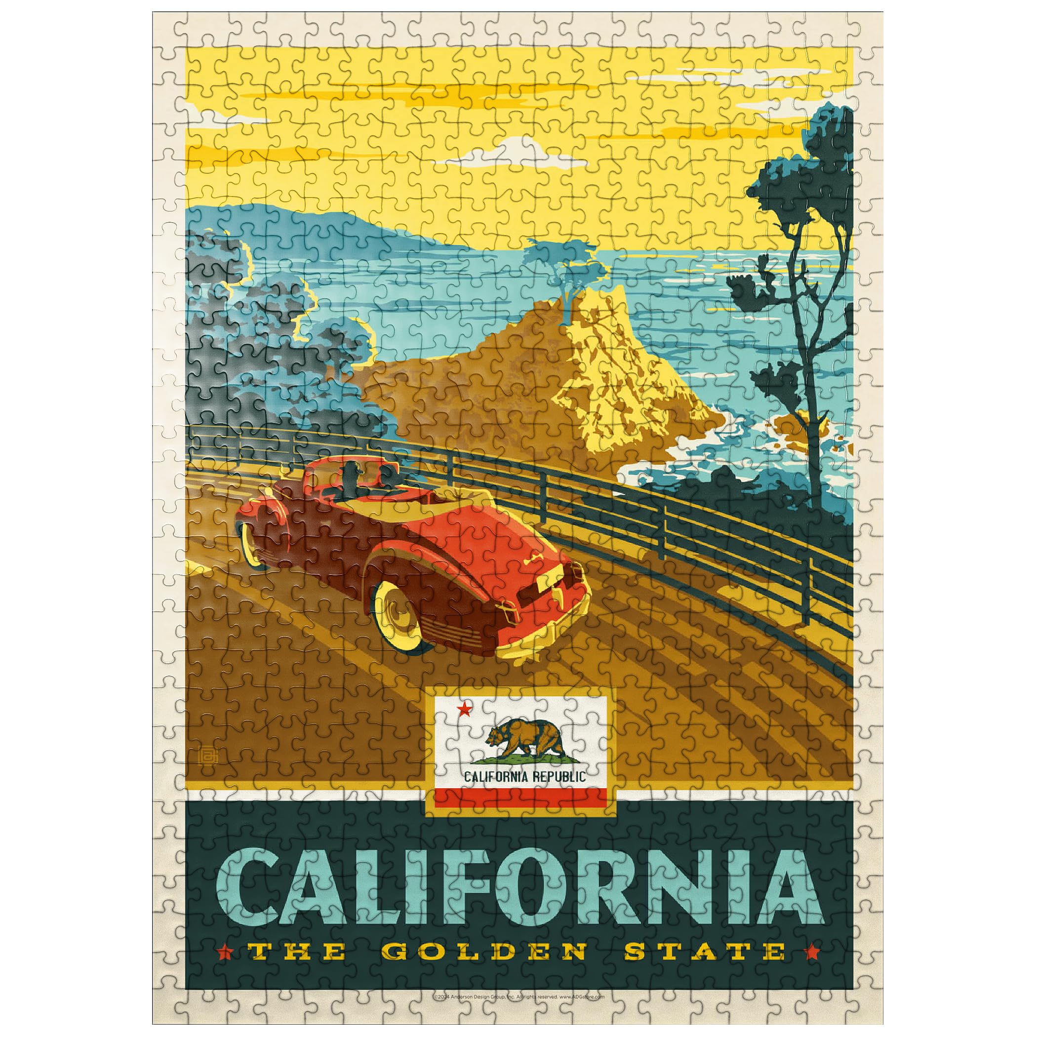 MyPuzzle California: The Golden State (Coastline) - Premium 500 Piece Jigsaw Puzzle for Adults
