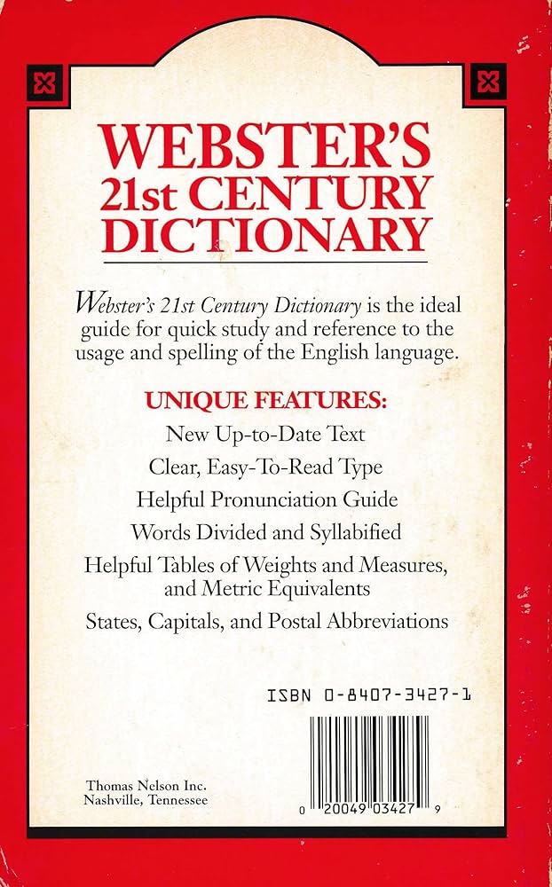 Webster's 21st Century Dictionary: Kidney: 9780840734273