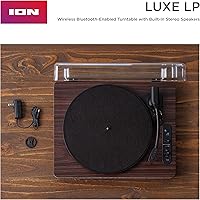 Vista 14 de ION Audio Luxe LP - Reproductor de discos de vinilo Bluetooth con altavoces, conversión USB, placa de tamaño completo, parada automática, salida