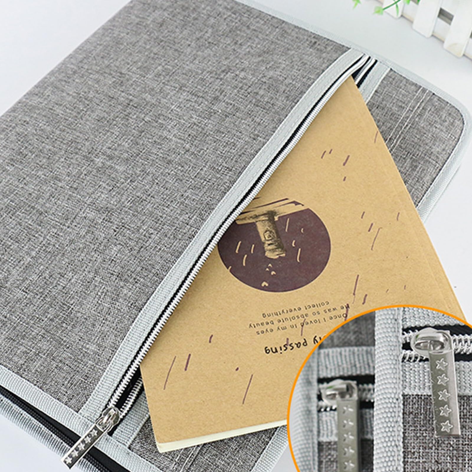 Estuche de documentos expandible de 13 bolsillos con asa, organizador de documentos, organizador de documentos para adultos