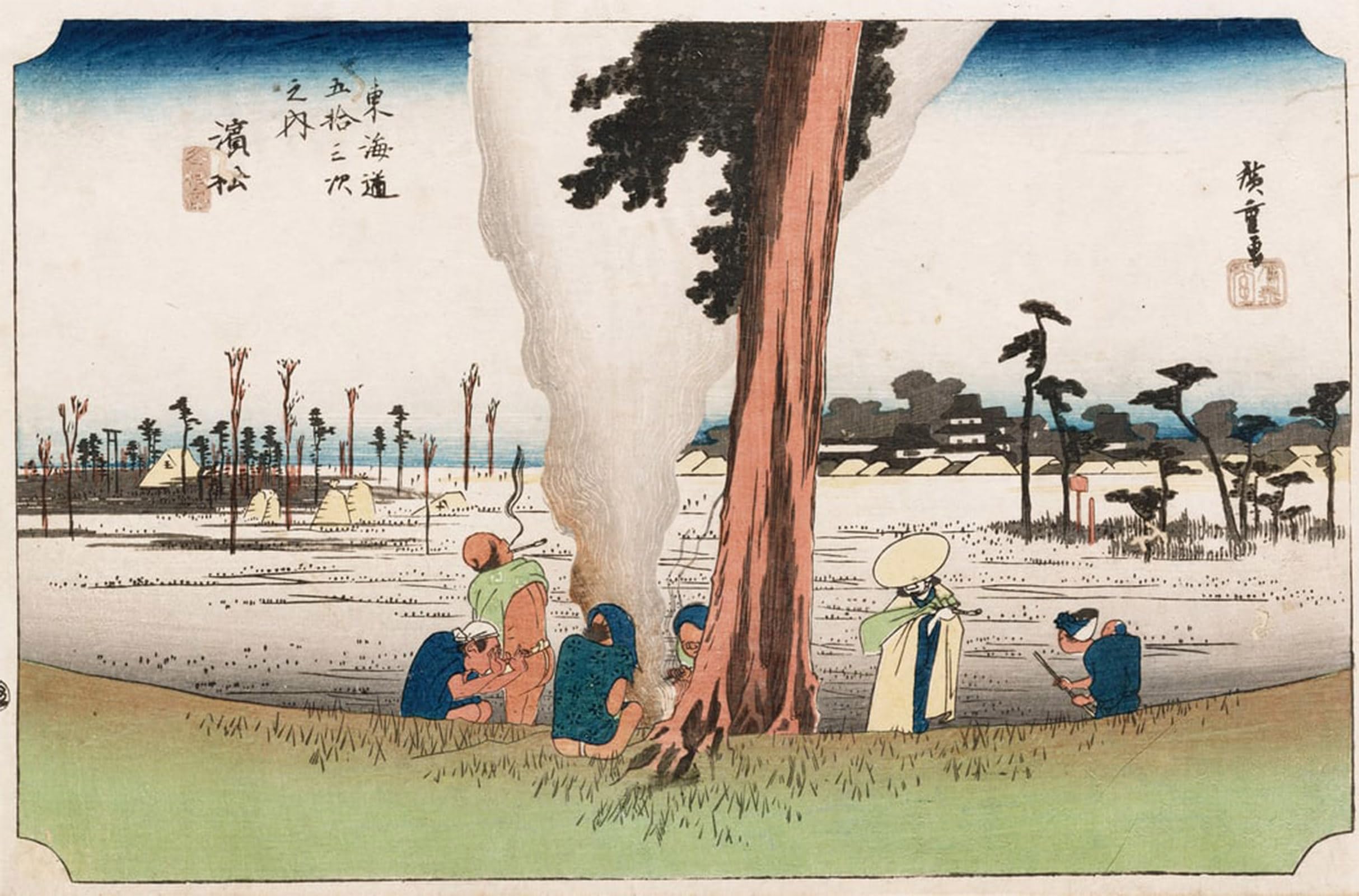 POSTERIIk Famous Animal Posters Vintage Picture Winter View Hamamatsu From the Series by Utagawa Hiroshige Modern Wall Decor for Home Decor 60x90cm