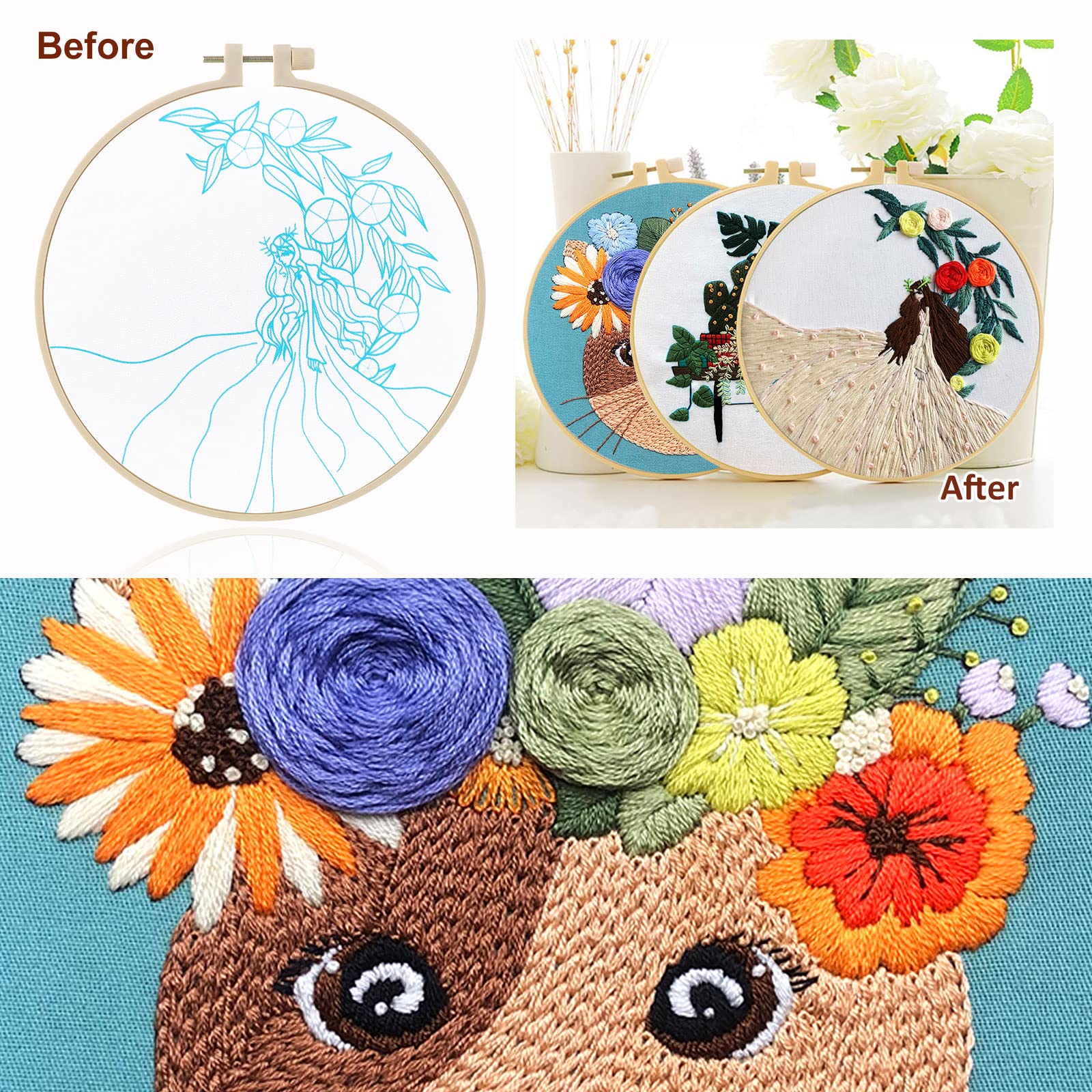 Kit De Broderie - Kit Broderie : Broder Dans Une Forme - Allez, Chiche ! Académie D'ateliers Créatifs