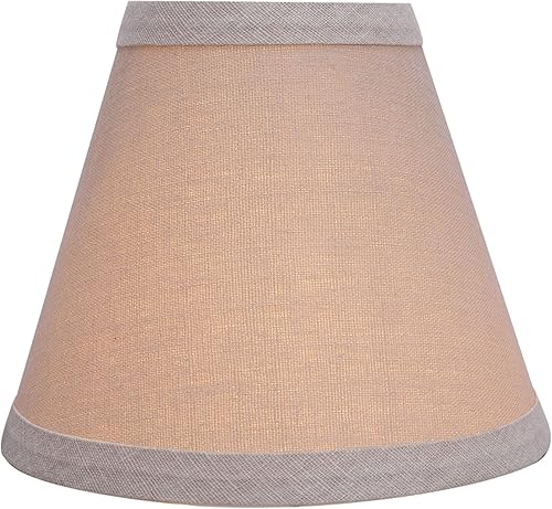 Miniatura 5 de Aspen Creative 32112-2A - Juego de pantallas de lámpara con clip con forma de imperio pequeño (paquete de 2), diseño de transición en caqui, 6