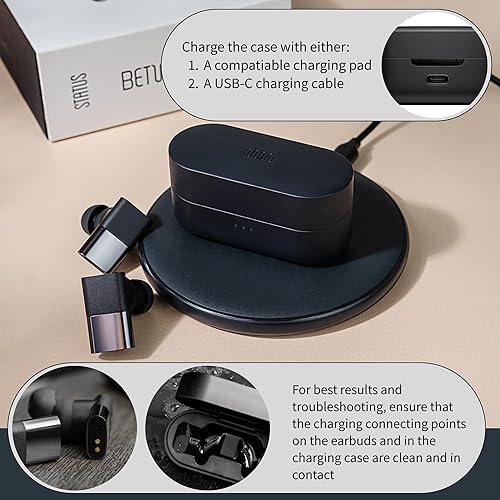 Miniatura 8 de Status Entre 3ANC Onyx True Active Noise Cancelling - Auriculares inalámbricos - Negro - iPhone y Android - ANC in Ear Buds, funda de carga, 6
