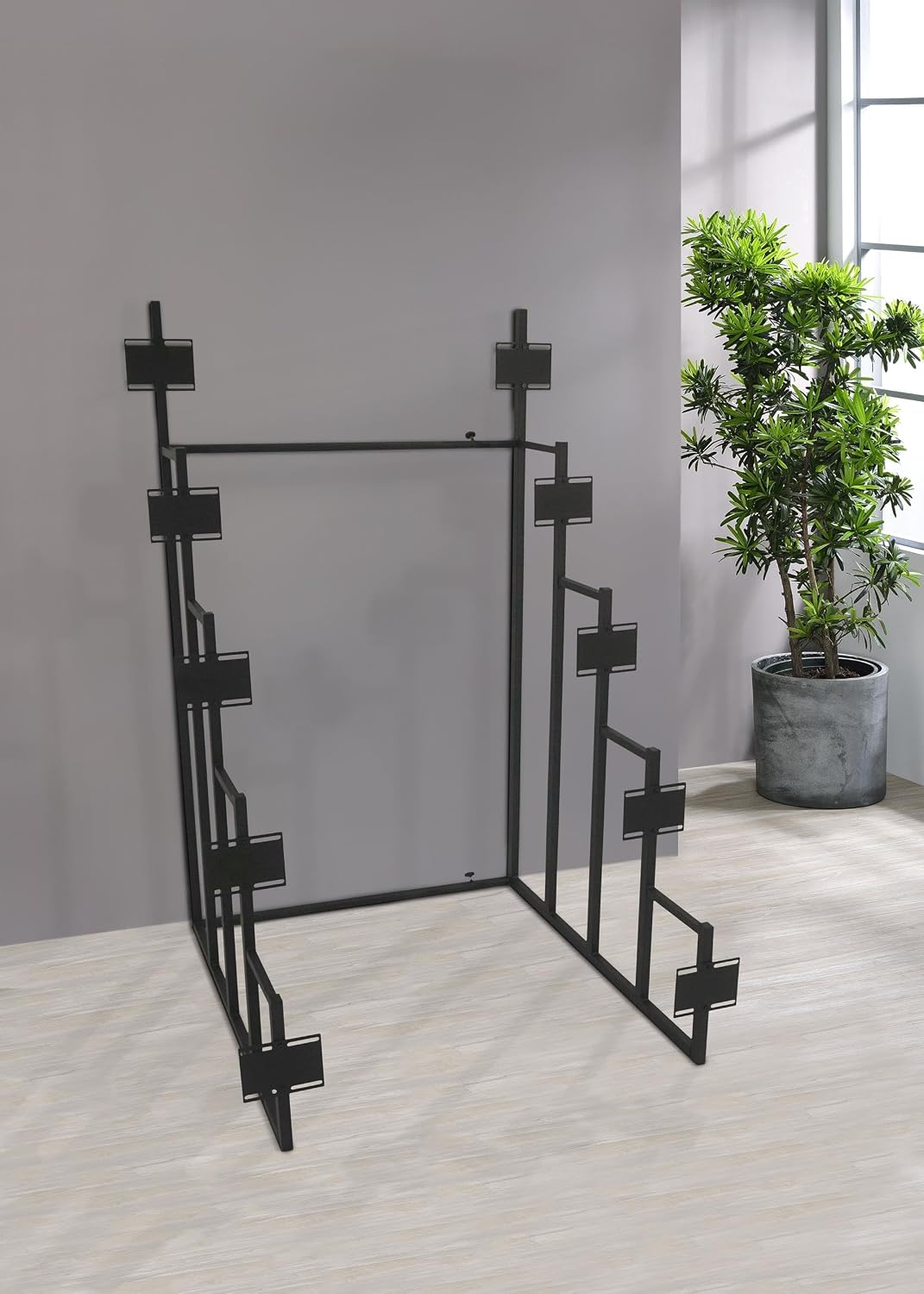 Coaster Home Furnishings - Duarto - Metal - 5-Tier Headboard Display Rack with Adjustable Width - Contemporary Style - Showroom - Black - 301301