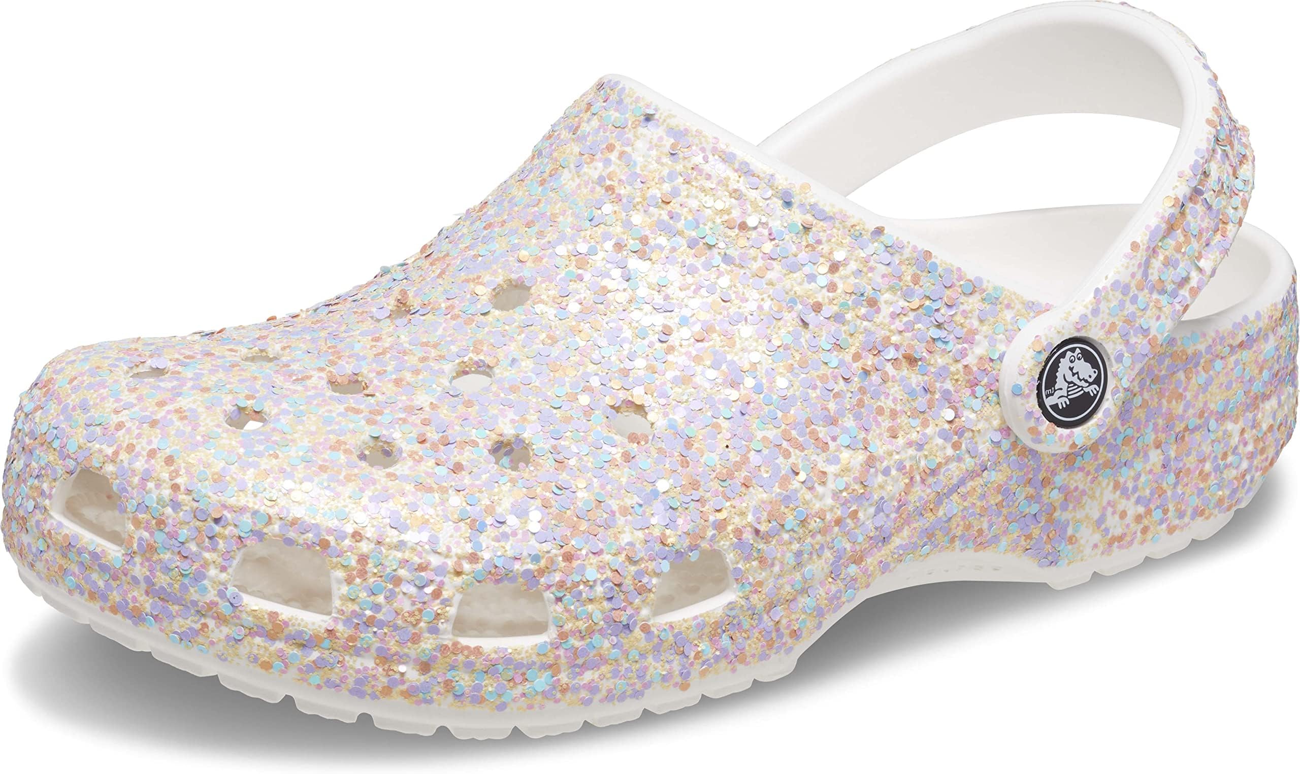 Crocs Unisex Classic Glitkly Clog | Metal and Glitter ShoesClog
