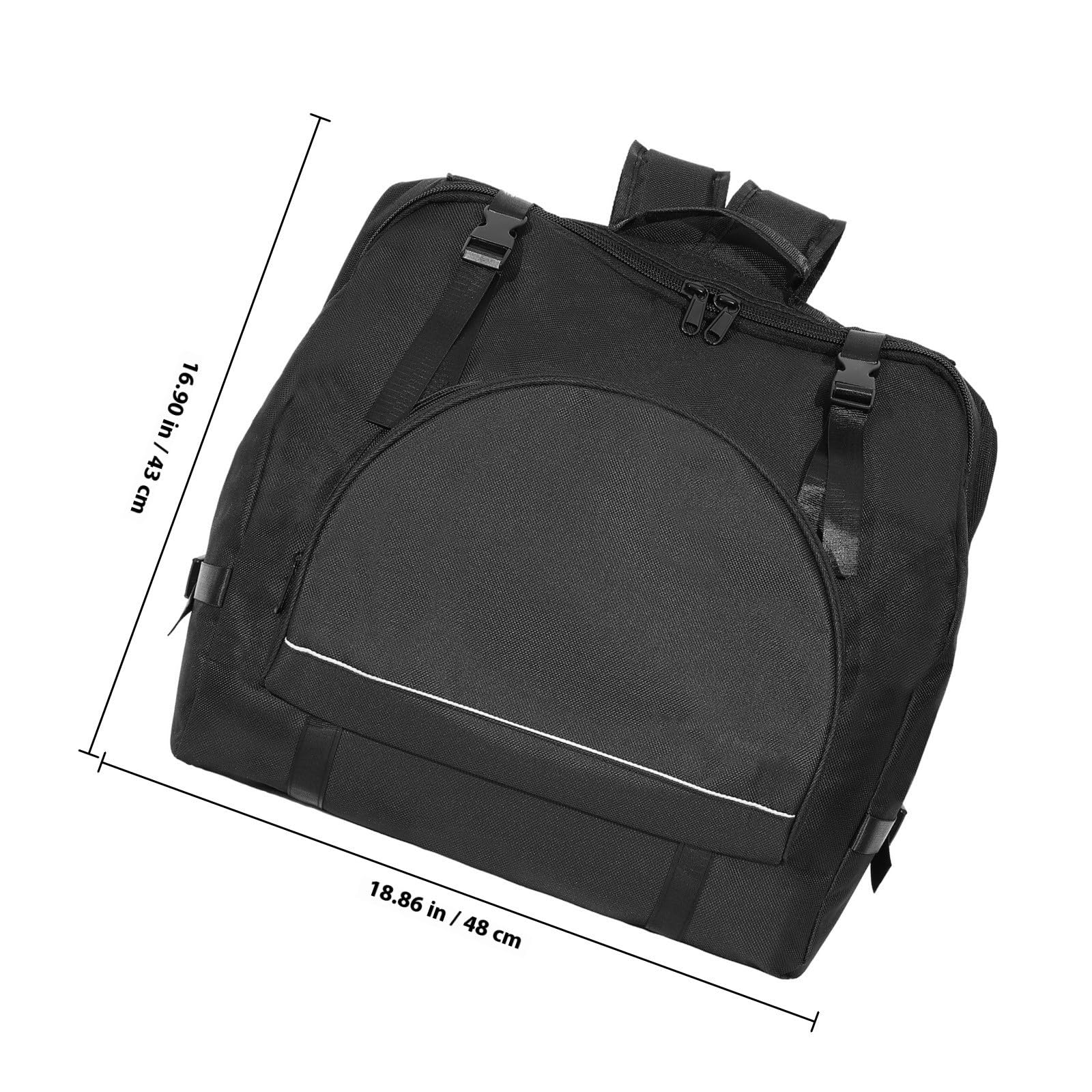 Zaino per Organetto Oxford Nero Spallacci Regolabili e Design Capiente, Borsa Protettiva per Strumenti Musicali per Scuole e Concerti