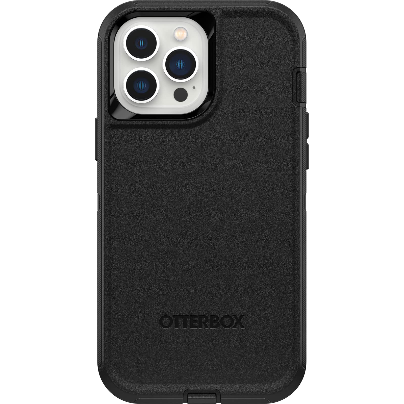 OtterBox Defender Hülle für iPhone 13 Pro Max/iPhone 12 Pro Max, stoßfest, sturzsicher, Ultra-robust, schützende Hülle, 4X getestet nach Militärstandard, Schwarz, Keine Einzelhandelsverpackung