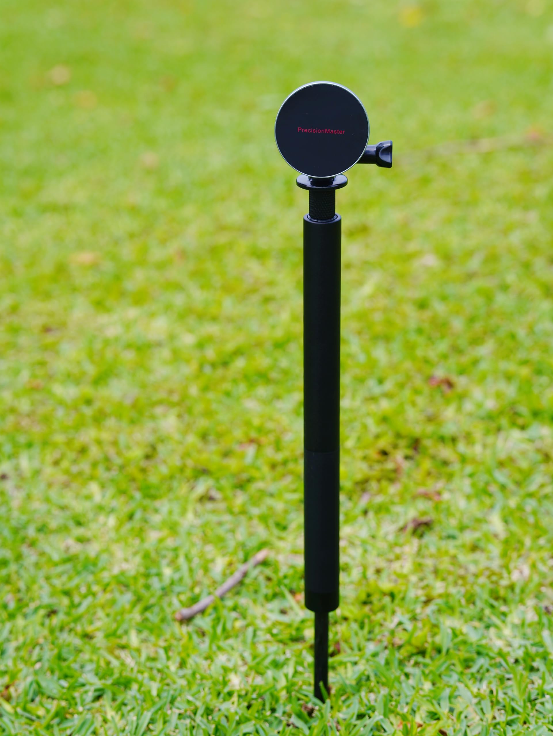 PräzisionsMeister Golf Einbeinstativ Selfie Stick, Golfschwung aufnehmen mit magnetischer Handyhalterung, Verstellbares Stativ mit Erdspieß, Kompatibel mit GoPro Insta