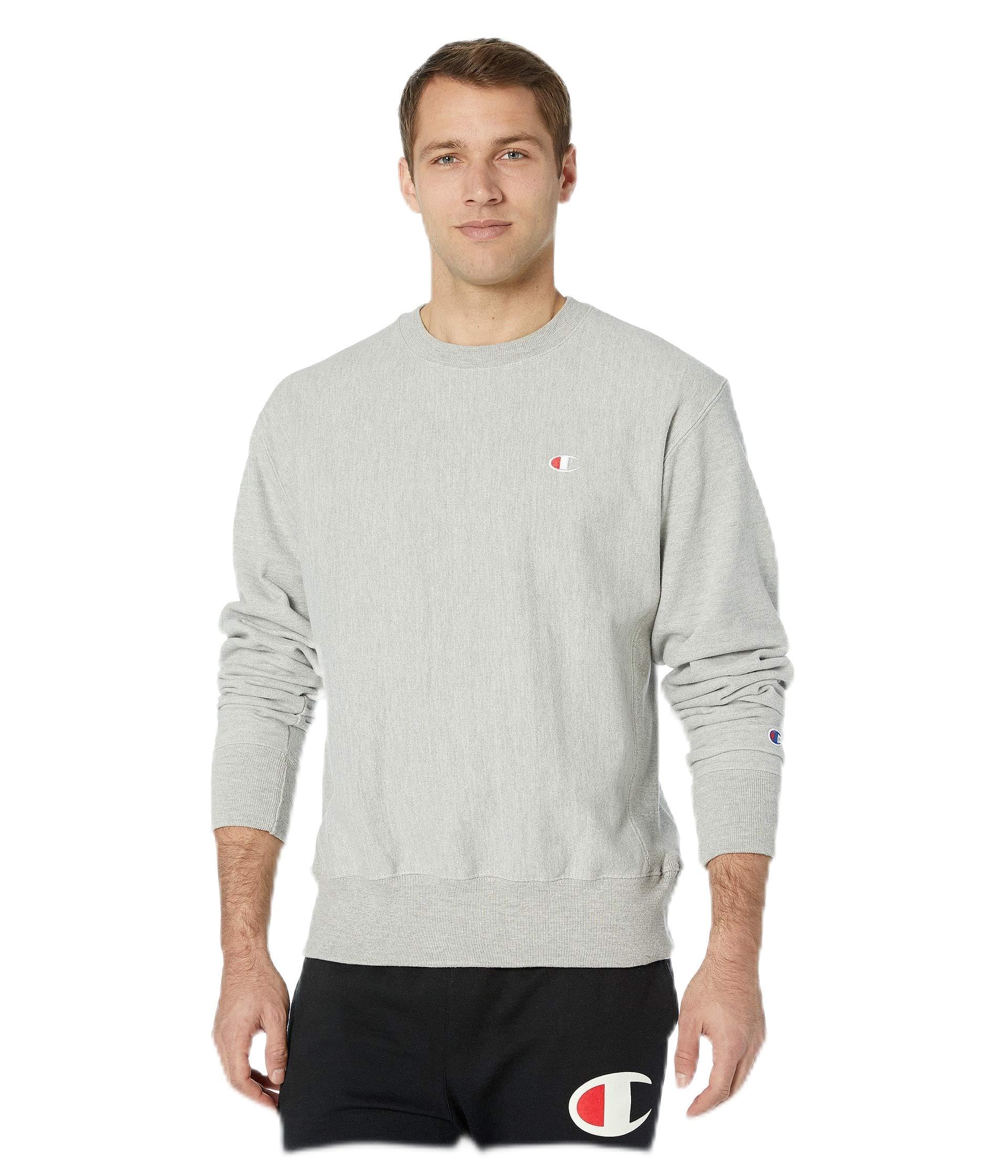 mens Reverse Weave Crew, Left Chest C Sweatshirt