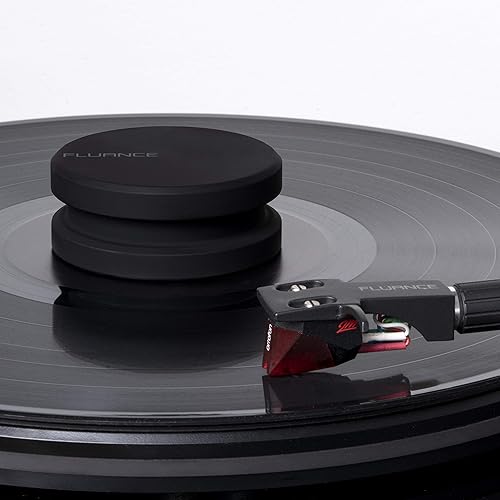 Miniatura 6 de Fluance HiFi Peso de Estabilización para Discos de Vinilo de Alta Masa de 760 gramos, Accesorio para Tocadiscos de Acero con Revestimiento de Goma