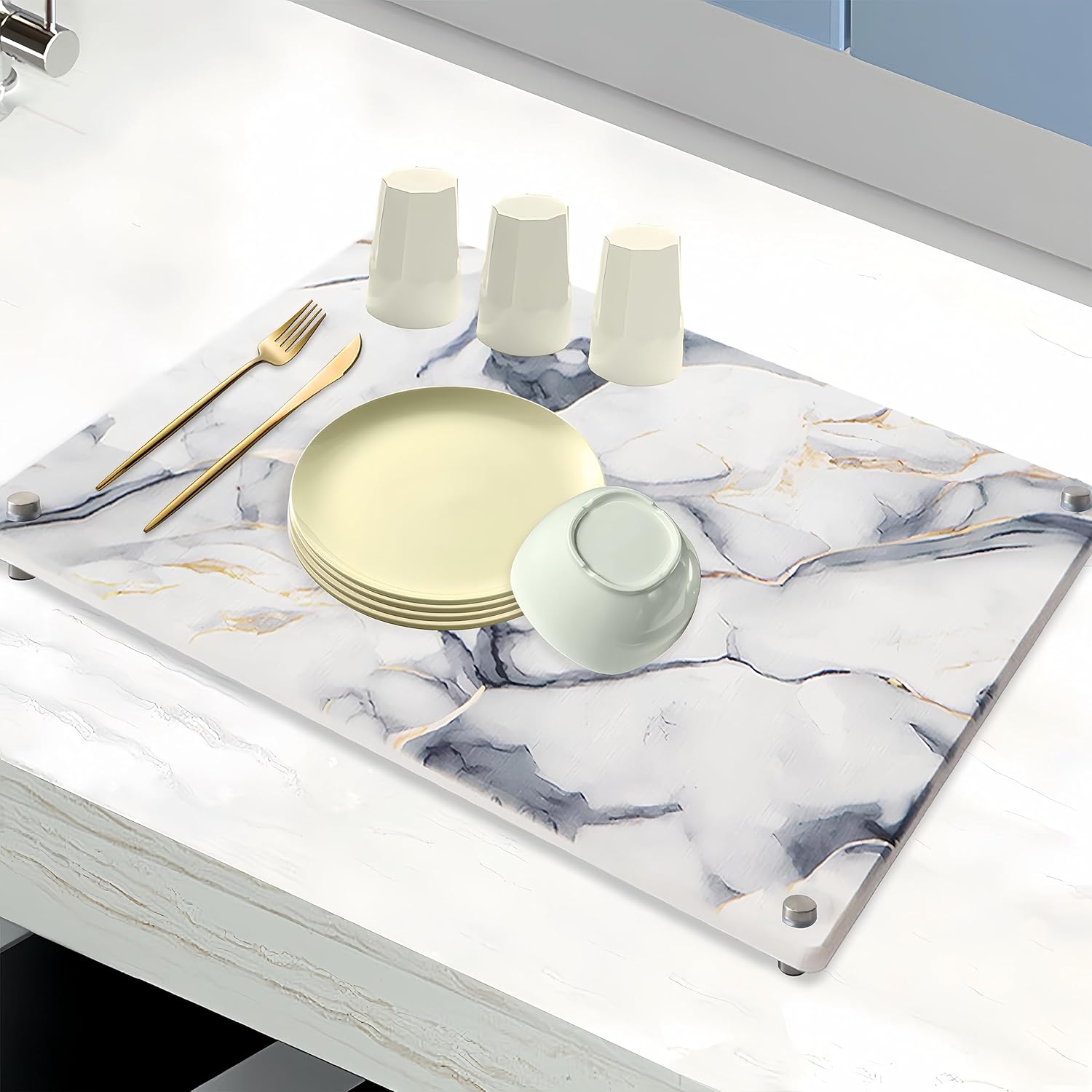 Stone Drying Mat for Kitchen Counter, 15.7X19.6 in Super