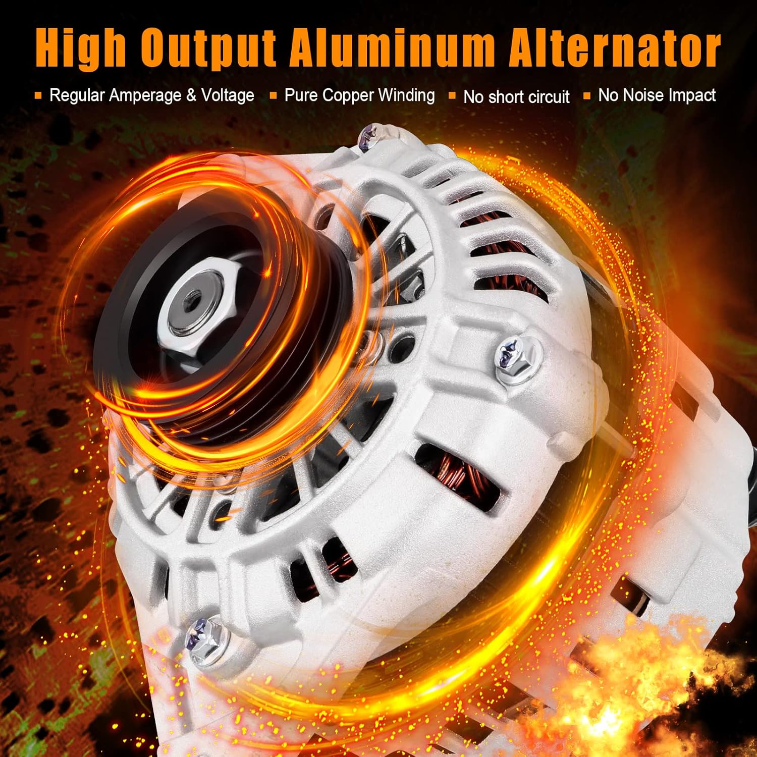 Alternator Compatible for Mitsubishi for Lancer L4 2.0L 2002-2004 for Mitsubishi for Mirage L4 1.8L 1998-2002 - 13787