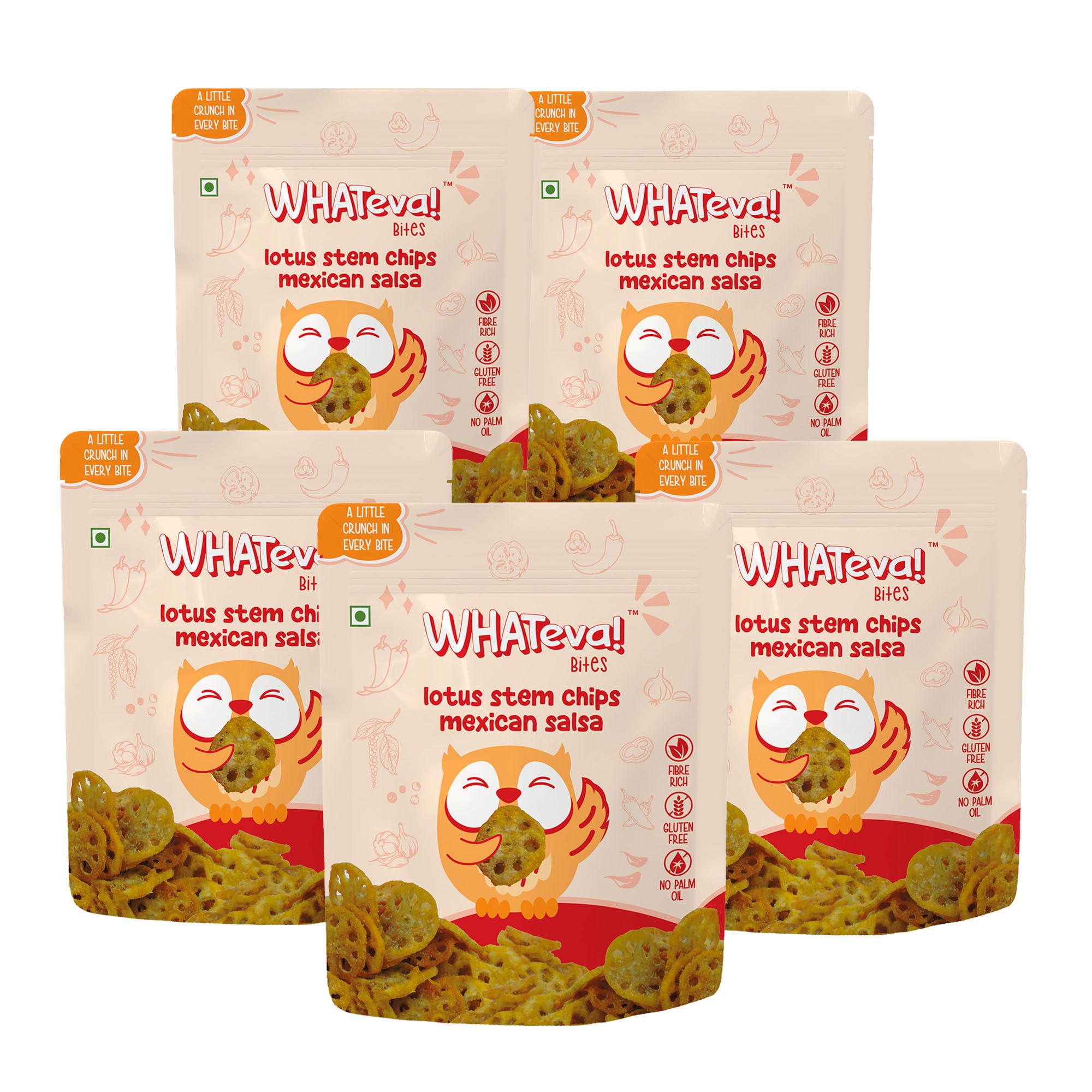 WHATeva! Bites Lotus Stem Chips Mexican Salsa | Fiber Rich | Gluten Free| No Palm Oil (pack of 5) 5 x 60 gm (B0D5YQVBDB) Amazon Price History, Amazon Price Tracker