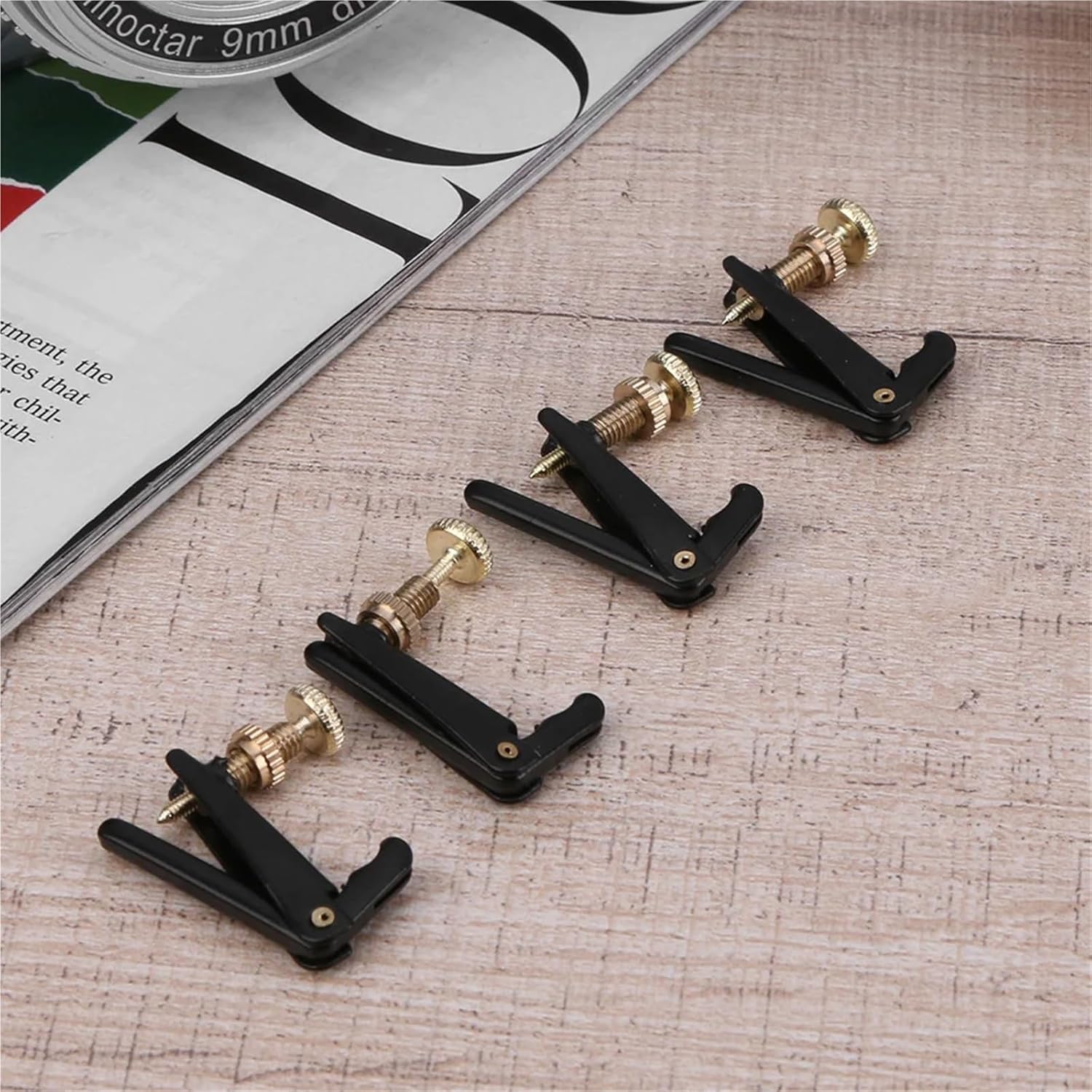 Violin Fine Tuners 4/8/16pcs Violin Tuner For Fine Adjuster Copper Plating Screws Tuners Instrument Parts For Precise String Pitch Adjustment For Violins(16pcs)